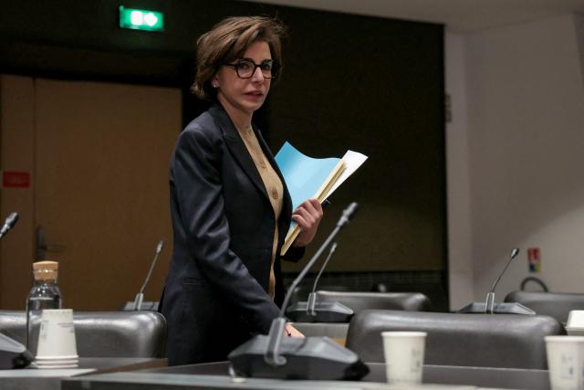 France's Culture Minister Rachida Dati arrives for a hearing before the commission d'enquete parlementaire sur l'audiovisuel public (parliamentary inquiry commission on public broadcasting) at the National Assembly, French parliament lower house, in Paris on February 5, 2026. (Photo by Thomas SAMSON / AFP)
