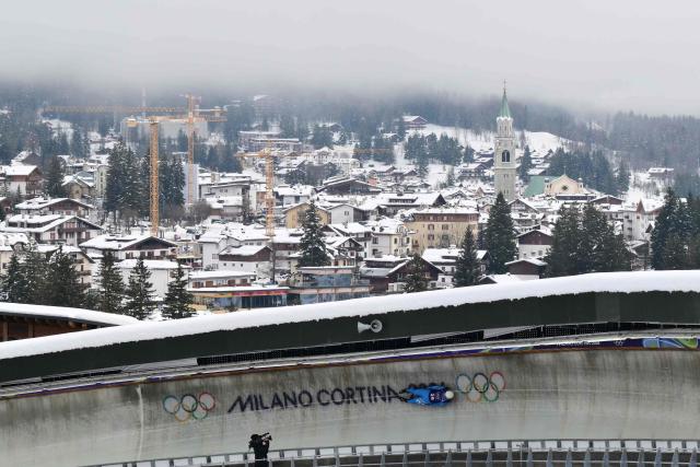 Italy's Dominik Fischnaller takes part in the luge men's singles training session at Cortina Sliding Centre during the Milano Cortina 2026 Winter Olympic Games in Cortina d'Ampezzo on February 5, 2026. (Photo by Stefano RELLANDINI / AFP)