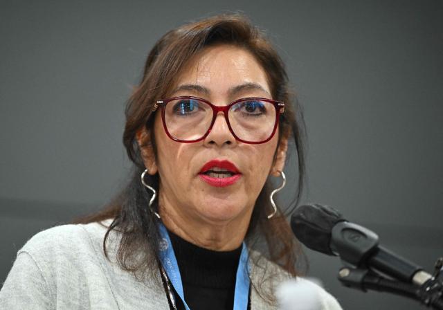 UN Special Rapporteur on the situation of human rights in North Korea, Elizabeth Salmon, speaks during a press conference wrapping up her visit to South Korea in Seoul on February 6, 2026. (Photo by Jung Yeon-je / AFP)
