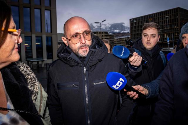 The co-owner of Le Constellation bar Jacques Moretti arrives for a hearing before the public prosecutor of the canton of Valais, on February 6, 2026 in Sion, after 41 people, most of them teenagers, were killed, while 116 were injured, in a fire that ripped through in Le Constellation bar in the Alpine ski resort of Crans-Montana on New Year's Eve. (Photo by Maxime SCHMID / AFP)