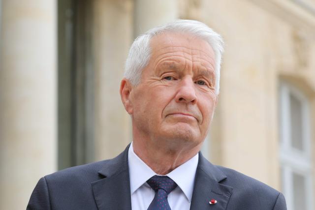 (FILES) Then Secretary General of the Council of Europe Thorbjorn Jagland looks on at the Elysee Palace in Paris on May 6, 2019. Norwegian police said on February 5, 2026 they had opened an "aggravated corruption" investigation into former prime minister Thorbjorn Jagland over his links to convicted sex offender Jeffrey Epstein. (Photo by ludovic MARIN / AFP)