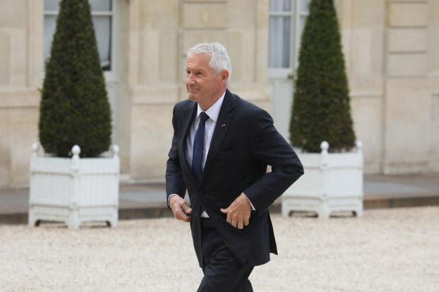 (FILES) Then Secretary General of the Council of Europe Thorbjorn Jagland arrives at the Elysee Palace in Paris on May 6, 2019. Norwegian police said on February 5, 2026 they had opened an "aggravated corruption" investigation into former prime minister Thorbjorn Jagland over his links to convicted sex offender Jeffrey Epstein. (Photo by ludovic MARIN / AFP)