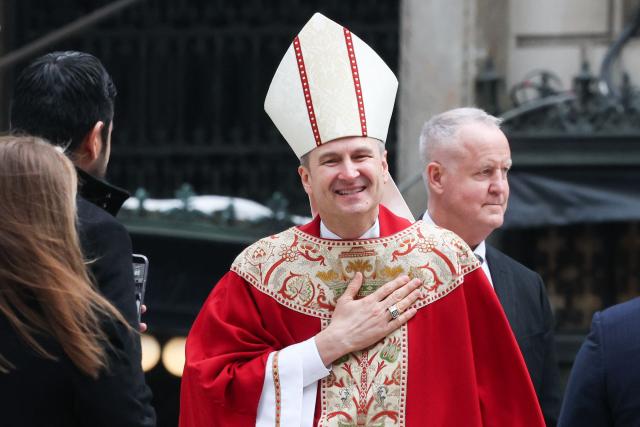 Archbishop-designate Ronald Hicks arrives for his installation Mass to become the 11th Archbishop of New York, succeeding Cardinal Timothy Dolan, at St. Patrick’s Cathedral in New York, on February 6, 2026. (Photo by TIMOTHY A. CLARY / AFP)