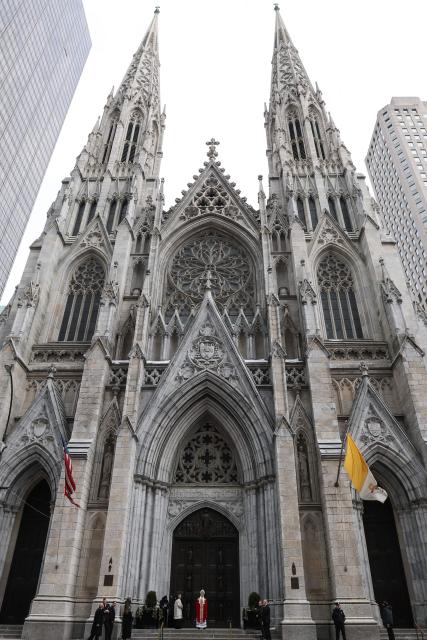 Archbishop-designate Ronald Hicks arrives for his installation Mass to become the 11th Archbishop of New York, succeeding Cardinal Timothy Dolan, at St. Patrick’s Cathedral in New York, on February 6, 2026. (Photo by TIMOTHY A.CLARY / AFP)