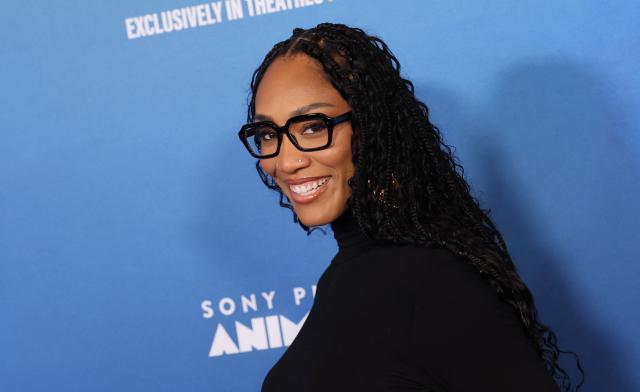 US basketball player A'ja Wilson attends the LA premiere of Columbia Pictures and Sony Pictures Animation's "Goat" at the AMC Century City 15 in Los Angeles on February 6, 2026. (Photo by Michael Tran / AFP)