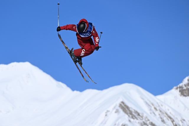 Canada's Elena Gaskell competes in the freestyle skiing women's freeski slopestyle qualification run 1 during the Milano Cortina 2026 Winter Olympic Games at Livigno Snow Park, in Livigno (Valtellina), on February 7, 2026. (Photo by Kirill KUDRYAVTSEV / AFP)