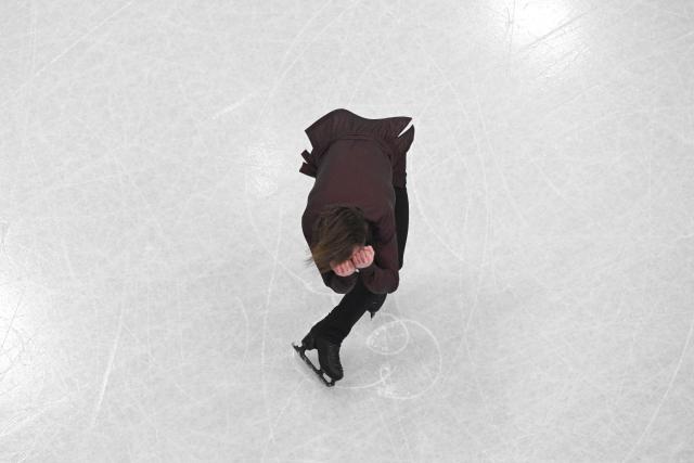 Georgia's Nika Egadze competes in the figure skating team event men's singles short program during the Milano Cortina 2026 Winter Olympic Games at Milano Ice Skating Arena in Milan on February 7, 2026. (Photo by Antonin THUILLIER / AFP)