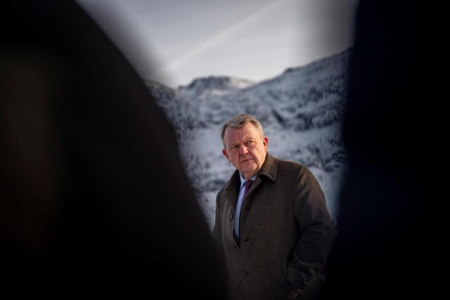 Danish Foreign Minister Lars Loekke Rasmussen is seen in Nuuk, Greenland, on February 7, 2026. The Foreign Minister is visiting the Greenlandic capital to meet with the Canadian Foreign Minister and Greenland's Minister for Foreign Affairs. (Photo by Ida Marie Odgaard / Ritzau Scanpix / AFP) / Denmark OUT