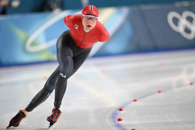 Norway's Sander Eitrem competes in the speed skating men's 5000m during the Milano Cortina 2026 Winter Olympic Games at Milano Speed Skating Stadium in Milan on February 8, 2026. (Photo by Daniel MUNOZ / AFP)