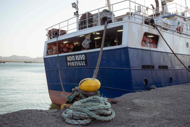 A general view of the tuna longliner fishing vessel Novo Ruivo who sails under a Portuguese flag, at the Porto Grande port in Mindelo on February 5, 2026. Indonesian nationals Surono, Rizal Harun and Wahyudin, and Angolan nationals Jose Viti and Pedro, its crew members are stranded with unpaid wages since September 2025, when the shipowner flouted his obligations and deserted the the crew without pay or supply and took away their passports. A ship is deemed abandoned by the International Labour Organisation (ILO) under certain criteria, including when a shipowner cuts ties with seafarers and fails to pay wages for at least two months. While fishing boats make up only a fraction of abandonment cases, overall figures for the shipping industry paint a worrying picture.
Reported cases reached record levels in 2025, with around 6,200 seafarers left stranded across 410 ships, according to figures released by the International Transport Workers' Federation (ITF) last month. (Photo by Queila Fernandes / AFP)