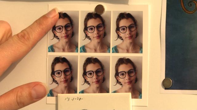 (FILES) This video grab taken from an AFP video in Herblay on December 12, 2019 shows photographs of Evaelle. The appeal trial for the harassment case involving the teacher of Evaelle, an 11-year-old middle school student who committed suicide in 2019 in Val-d'Oise, opens on February 9, 2026 in Versailles, less than a year after an acquittal was handed down in the first instance. (Photo by Aurelia MOUSSLY / AFPTV / AFP)