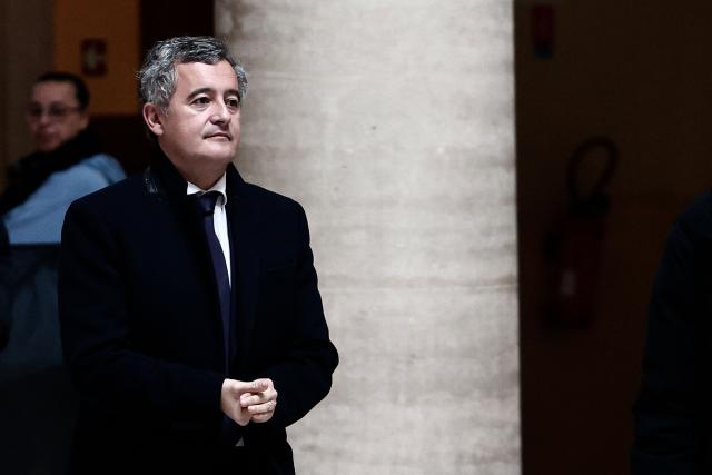 French Minister of Justice Gerald Darmanin arrives to the Court of Appeal for a visit focused on criminal hearings in Aix-en-Provence on February 9, 2026. (Photo by Thibaud MORITZ / AFP)
