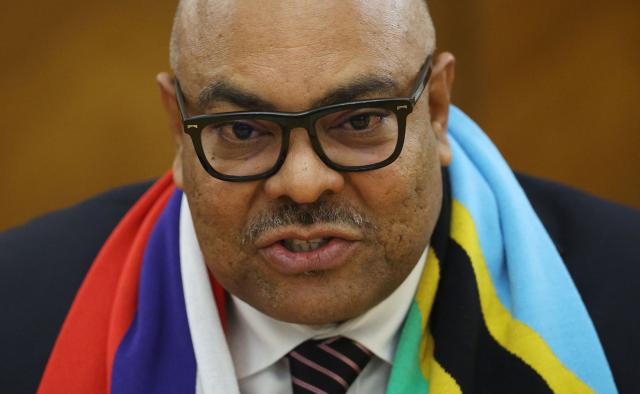 Tanzanian Minister of Foreign Affairs and East African Cooperation Mahmoud Thabit Kombo attends a meeting with Russian Foreign Minister in Moscow on February 9, 2026. (Photo by Ramil Sitdikov / POOL / AFP)