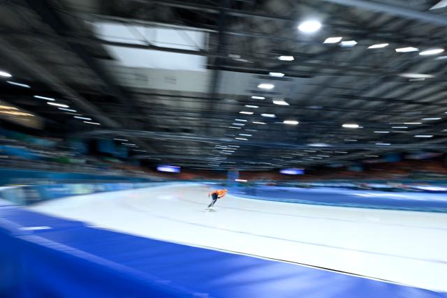 Netherlands' Suzanne Schulting competes in the speed skating women's 1000m during the Milano Cortina 2026 Winter Olympic Games at Milano Speed Skating Stadium in Milan on February 9, 2026. (Photo by WANG Zhao / AFP)