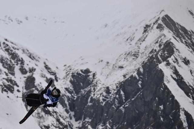 New Zealand's Ben Barclay competes in the freestyle skiing men's freeski slopestyle final run 1 during the Milano Cortina 2026 Winter Olympic Games at Livigno Snow Park, in Livigno (Valtellina), on February 10, 2026. (Photo by Jeff PACHOUD / AFP)