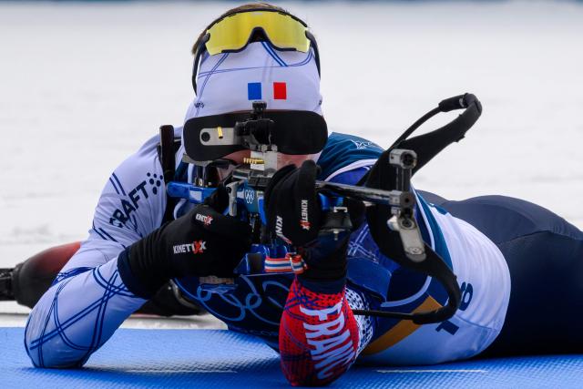 the men's biathlon 20km individual event during the Milano Cortina 2026 Winter Olympic Games at the Anterselva Biathlon Arena (Sudtirol Arena) in Anterselva (Val Pusteria) on February 10, 2026. (Photo by François-Xavier MARIT / AFP)