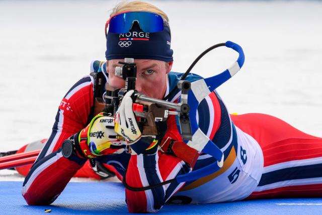 the men's biathlon 20km individual event during the Milano Cortina 2026 Winter Olympic Games at the Anterselva Biathlon Arena (Sudtirol Arena) in Anterselva (Val Pusteria) on February 10, 2026. (Photo by François-Xavier MARIT / AFP)