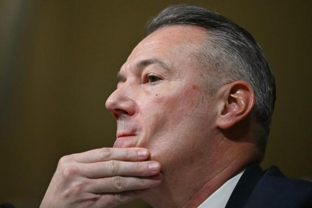 Todd Lyons, acting director of US Immigration and Customs Enforcement (ICE), testifies during a House Committee on Homeland Security hearing on Oversight of the Department of Homeland Security on Capitol Hill in Washington, DC, on February 10, 2026. (Photo by ANDREW CABALLERO-REYNOLDS / AFP)
