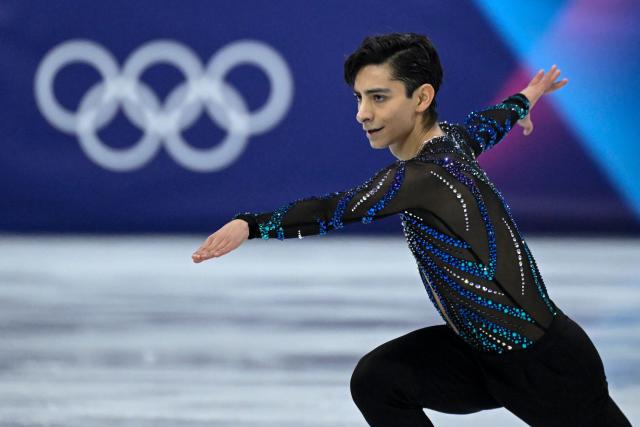 Mexico's Donovan Carrillo competes in the figure skating men's singles short program during the Milano Cortina 2026 Winter Olympic Games at Milano Ice Skating Arena in Milan on February 10, 2026. (Photo by WANG Zhao / AFP)
