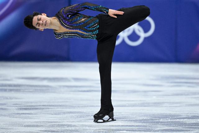 Mexico's Donovan Carrillo competes in the figure skating men's singles short program during the Milano Cortina 2026 Winter Olympic Games at Milano Ice Skating Arena in Milan on February 10, 2026. (Photo by WANG Zhao / AFP)