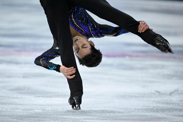 Mexico's Donovan Carrillo competes in the figure skating men's singles short program during the Milano Cortina 2026 Winter Olympic Games at Milano Ice Skating Arena in Milan on February 10, 2026. (Photo by WANG Zhao / AFP)