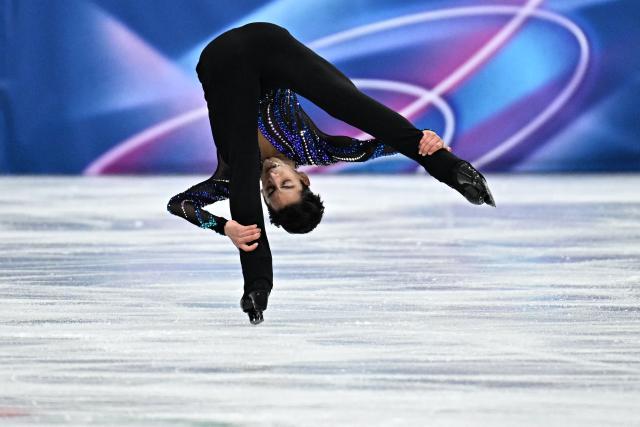 Mexico's Donovan Carrillo competes in the figure skating men's singles short program during the Milano Cortina 2026 Winter Olympic Games at Milano Ice Skating Arena in Milan on February 10, 2026. (Photo by Gabriel BOUYS / AFP)