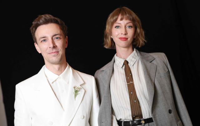 Writer directors nominees in the Best Live Action Short Film category for "Jane Austen’s Period Drama" pose during a photo session ahead of the 98th Oscars Nominees Luncheon at the Beverly Hilton hotel in Beverly Hills, California on February 10, 2026. (Photo by Valerie MACON / AFP)