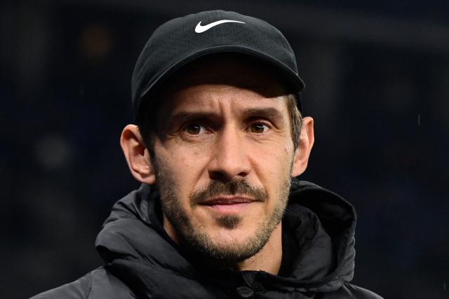 Freiburg's German head coach Julian Schuster arrives prior to the German Cup (DFB-Pokal) quarter-final football match between Hertha Berlin and SC Freiburg in Berlin on February 10, 2026. (Photo by John MACDOUGALL / AFP) / DFB REGULATIONS PROHIBIT ANY USE OF PHOTOGRAPHS AS IMAGE SEQUENCES AND QUASI-VIDEO.