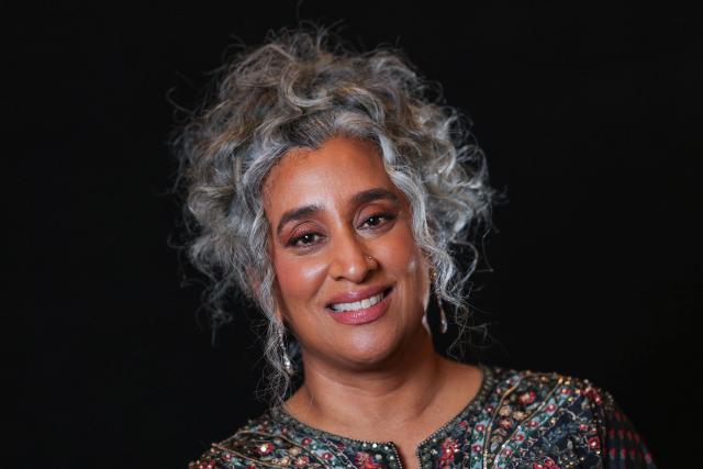 US filmmaker Geeta Gandbhir nominee for Best Documentary Feature Film for "The Perfect Neighbor" and Best Documentary Short Film for "The Devil Is Busy" poses during a photo session ahead of the 98th Oscars Nominees Luncheon at the Beverly Hilton hotel in Beverly Hills, California on February 10, 2026. (Photo by VALERIE MACON / AFP)