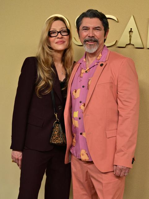 US actor Lou Diamond Phillips (R) and his wife make-up artist  Yvonne Boismier Phillips attend the 98th Oscars Nominees Luncheon at the Beverly Hilton hotel in Beverly Hills, California on February 10, 2026. (Photo by Frederic J. Brown / AFP)
