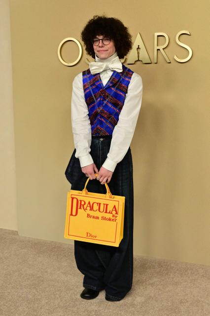 US social media entertainer Reece Feldman attends the 98th Oscars Nominees Luncheon at the Beverly Hilton hotel in Beverly Hills, California on February 10, 2026. (Photo by Frederic J. Brown / AFP)