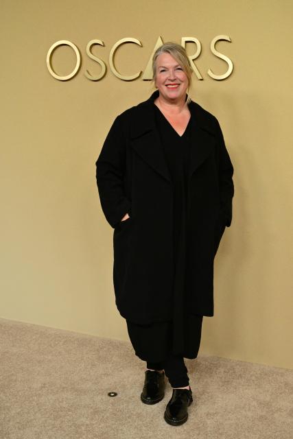 New Zealand costume designer Kate Hawley attends the 98th Oscars Nominees Luncheon at the Beverly Hilton hotel in Beverly Hills, California on February 10, 2026. (Photo by Frederic J. Brown / AFP)