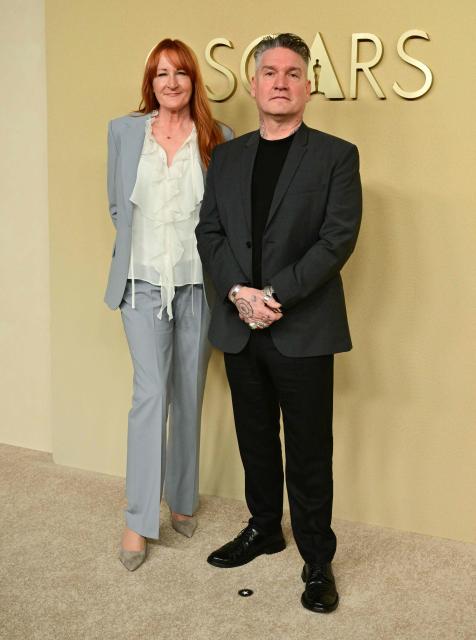 Hair stylist Cliona Furey and make-up artist Jordan Samuel attend the 98th Oscars Nominees Luncheon at the Beverly Hilton hotel in Beverly Hills, California on February 10, 2026. (Photo by Frederic J. Brown / AFP)