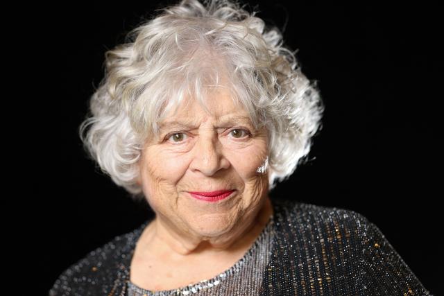 British-Australian actress Miriam Margolyes pose during a photo session ahead of the 98th Oscars Nominees Luncheon at the Beverly Hilton hotel in Beverly Hills, California on February 10, 2026. (Photo by VALERIE MACON / AFP)