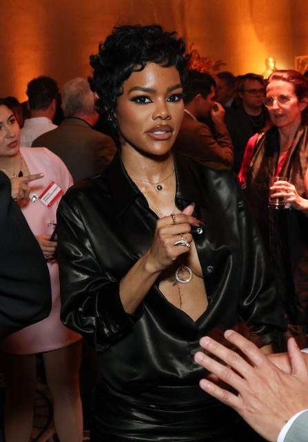 US actress Teyana Taylor attends the 98th Oscars Nominees Luncheon at the Beverly Hilton hotel in Beverly Hills, California on February 10, 2026. (Photo by Patrick T. FALLON / AFP)