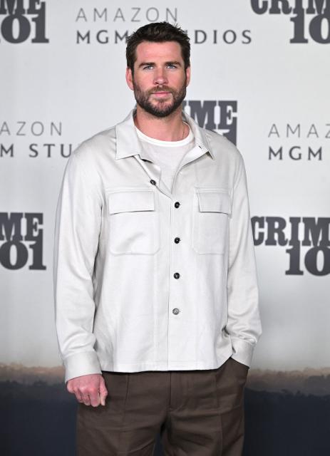 Australian actor Liam Hemsworth attends the premiere of Amazon MGM Studios' "Crime 101" at The United Theatre in Los Angeles, on February 10, 2026. (Photo by LISA O'CONNOR / AFP)