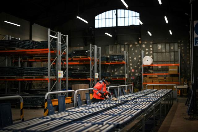 (FILES) An employee works on a mining core line at the lithium plant of French multinational industrial minerals company Imerys in Echassierres, central France, on January 17, 2024. Minerals specialist Imerys announces it receives a minority investment from the French State in its lithium mining project in the Allier, through a Ђ50?million contribution from the Banque des Territoires on February 11, 2026. (Photo by OLIVIER CHASSIGNOLE / AFP)
