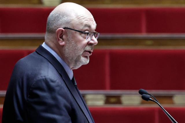 Ensemble Pour la Republique's MP Stephane Travert delivers a speech during a debate on the report related to the petition titled "Non a la loi Duplomb" at the National Assembly in Paris on February 11, 2026. Senator Laurent Duplomb's law, adopted by Parliament in early July, facilitates water storage and the expansion of livestock buildings. But another measure concentrated indignation: the conditional reintroduction of acetamiprid, a pesticide from the neonicotinoid family banned in France but authorized elsewhere in Europe and accused of being a "bee killer" by its critics. (Photo by STEPHANE DE SAKUTIN / AFP)