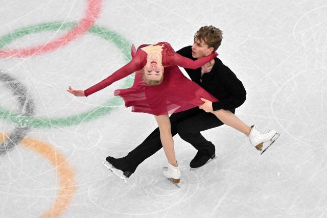 Sweden's Milla Reitan and Sweden's Nikolaj Majorov compete in the figure skating ice dance-free dance final during the Milano Cortina 2026 Winter Olympic Games at Milano Ice Skating Arena in Milan on February 11, 2026. (Photo by Antonin THUILLIER / AFP)