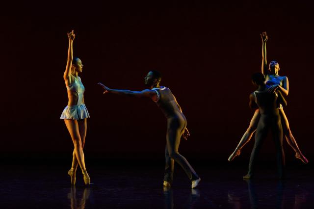 Dance Theatre of Harlem ballet company dancers perform during the opening night at the Opéra National de Bordeaux in Bordeaux, south-western France, on February 11, 2026. Founded in 1969 by Arthur Mitchell during the Civil Rights Movement, the New York company presents its blend of neoclassical ballet and urban post-modern choreography, launching a France tour with stops in Bordeaux, Roubaix, Paris and Lyon through March 7 and marking their return to France after a 40-year absence. (Photo by Philippe LOPEZ / AFP)