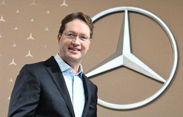 Ola Kaellenius, CEO of Mercedes-Benz Group AG, poses at the company’s Annual Results Conference in Sindelfingen, southern Germany on February 12, 2026. (Photo by THOMAS KIENZLE / AFP)
