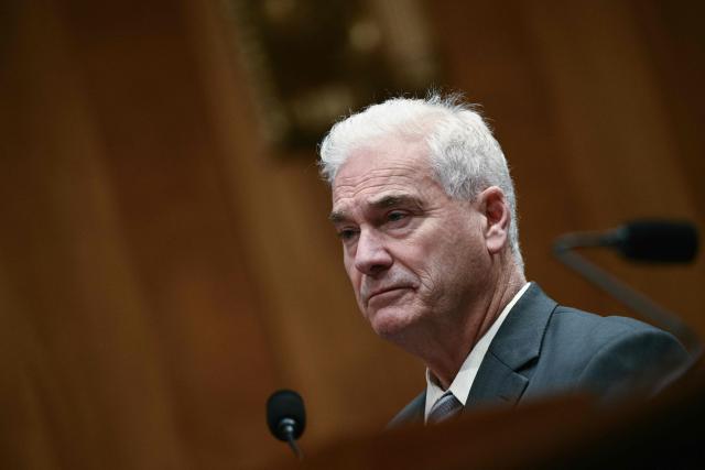 House Majority Whip Tom Emmer, Republican of Minnesota takes his seat before the start of a Senate Homeland Security and Governmental Affairs Committee in an oversight hearing amid scrutiny over immigration enforcement and recent developments in Minnesota at the Dirksen Senate Office Building in Washington, DC on February 12, 2026. (Photo by Brendan SMIALOWSKI / AFP)