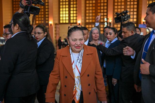 Guatemala's Attorney General, Consuelo Porras, takes part in the vote to choose magistrates for the Constitutional Court at the Association of Attorneys and Notaries in Guatemala City on February 12, 2026. (Photo by JOHAN ORDONEZ / AFP)