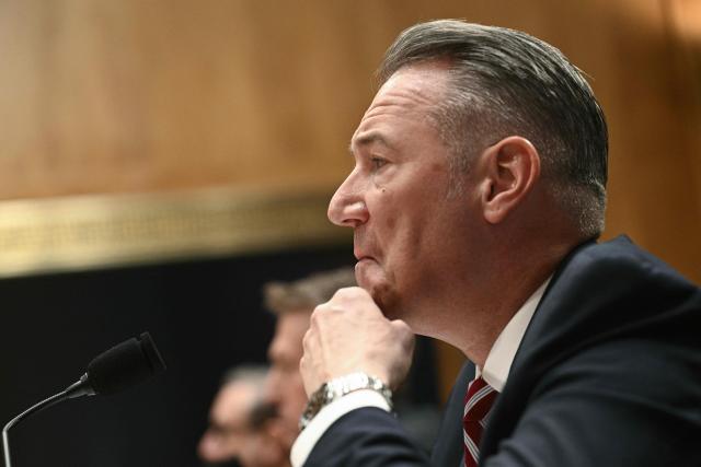Acting Director of US Immigration and Customs Enforcement (ICE) Todd Lyons testifies before a Senate Homeland Security and Governmental Affairs Committee in an oversight hearing amid scrutiny over immigration enforcement and recent developments in Minnesota at the Dirksen Senate Office Building in Washington, DC on February 12, 2026. (Photo by Brendan SMIALOWSKI / AFP)