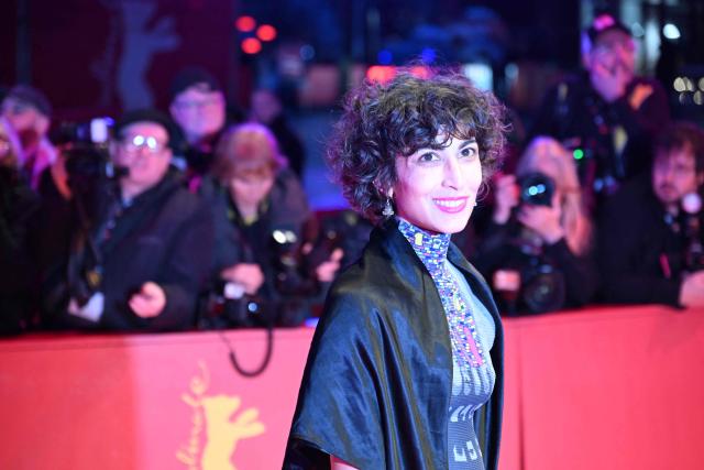 Director and producer Mala Reinhardt arrives on the red carpet for the premiere of the film "No Good Men" presented in the Berlinale Special Gala section and opening the 76th Berlinale, Europe's first major film festival of the year, in Berlin on February 12, 2026. (Photo by RALF HIRSCHBERGER / AFP)