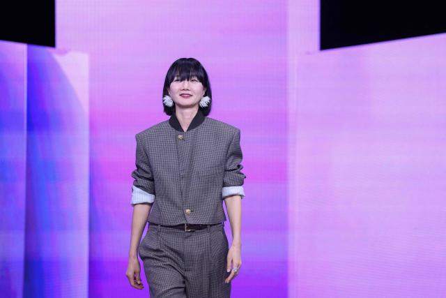 Jury member and South Korean actress Bae Doona takes the stage during the opening ceremony of the 76th Berlinale, Europe's first major film festival of the year, in Berlin on February 12, 2026. (Photo by Ronny HARTMANN / AFP)