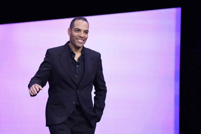 Jury member and US director Reinaldo Marcus Green takes the stage during the opening ceremony of the 76th Berlinale, Europe's first major film festival of the year, in Berlin on February 12, 2026. (Photo by Ronny HARTMANN / AFP)