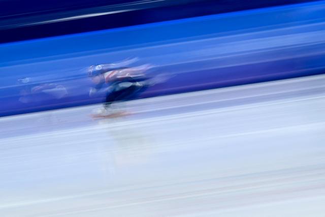 South Korea's Choi Min-jeong competes in the short track speed skating women's 500m final B during the Milano Cortina 2026 Winter Olympic Games at Milano Ice Skating Arena in Milan on February 12, 2026. (Photo by Gabriel BOUYS / AFP)
