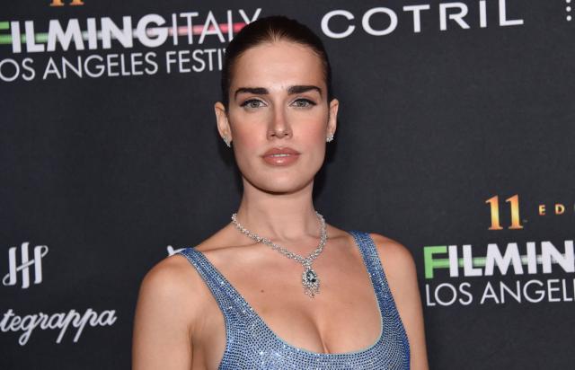 Italian singer Clara Soccini attends the opening night of Filming Italy Los Angeles 2026 Festival at the Directors Guild of America Theatre in West Hollywood, California on February 12, 2026. (Photo by Chris Delmas / AFP)