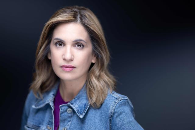 (FILES) French-Tunisian journalist and writer Sonia Mabrouk poses for a photo session in Paris on September 11, 2024. After the CNews channel, journalist Sonia Mabrouk resigned from the radio station Europe 1 on February 13, 2026 and left the media in the fold of Vincent Bolloré, following the controversy surrounding host Jean-Marc Morandini, she told AFP. (Photo by JOEL SAGET / AFP)